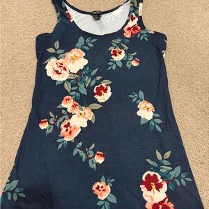 Rue21 Navy Floral Tank Top